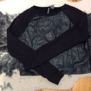 H&M Faux leather sweater